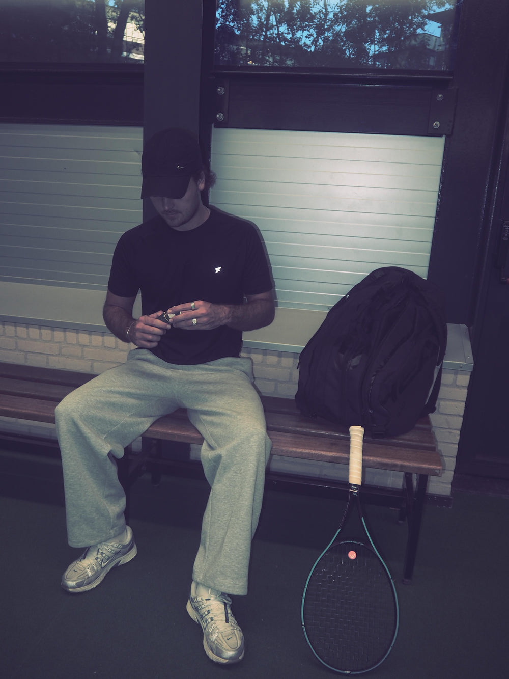 Kick wordt gebruik tijdens tennis