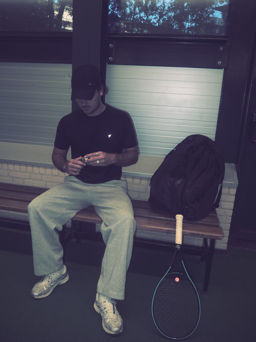 Kick wordt gebruik tijdens tennis